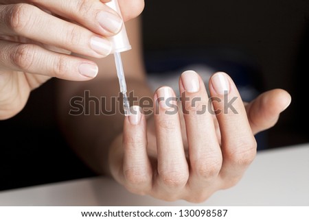painting fingernails