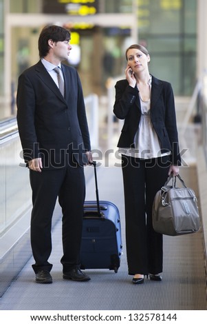 two persons on business trip