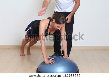 personal training on stability disk
