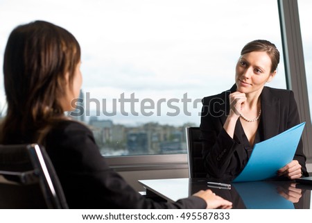 Job talk in business office Stockfoto © 