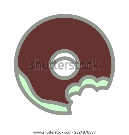 vector illustration design.
image of a bite-sized donut on a white background.
simple vector illustration design