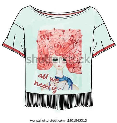 girl child tshirt design. fashion and more