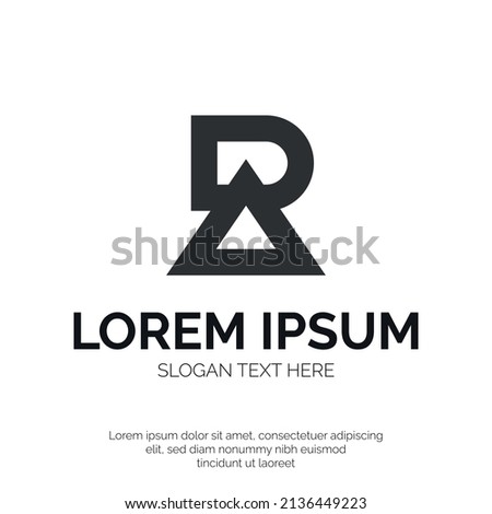 AR Letter and Template Logo Design Premium Vector Stock fotó © 