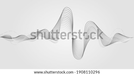 Music soundwave. Earthquake vibrator. Sign of audio digital record, vibration, pulse and music soundtrack. Frequency icon. Vector illustration.