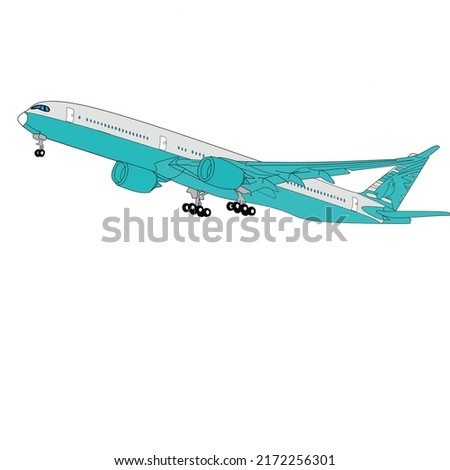 airplane vector on white background 