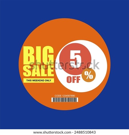 LABEL PROMOTIONS BIG SALE 5% BILIARD BALL STYLE FOR YOUR BUSINESS