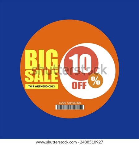 LABEL PROMOTIONS BIG SALE 10% BILIARD BALL STYLE FOR YOUR BUSINESS