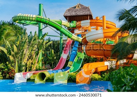 Similar – Image, Stock Photo water slide Water