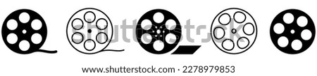 Film reel icons. Symbol for website design, logo, app, UI. Vector illustration, EPS10 
