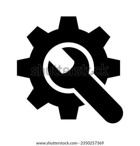 Wrench and gear icon. Design can use for web and mobile app. Vector illustration