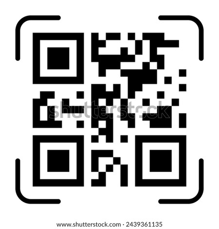 QR code scan for phone. QR code for mobile app, payment and phone. Vector illustration 
