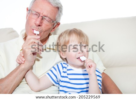 Grandfather with child