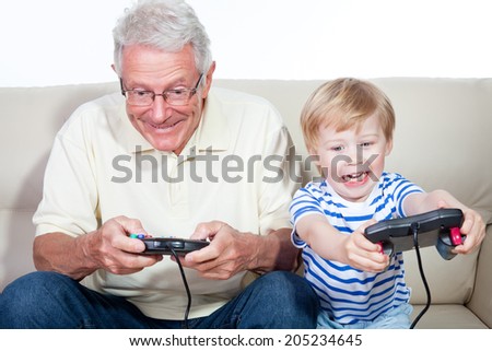 grandfather child game console