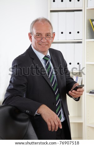 Old Business man in office