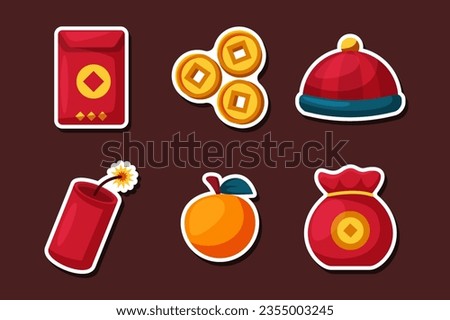 Set Collection of Chinese New Year Sticker