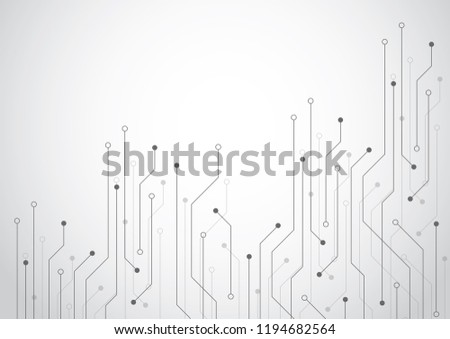 Abstract background with technology circuit board texture. Electronic motherboard illustration. Communication and engineering concept. Vector illustration