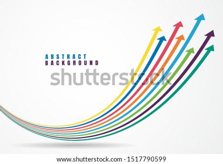 Financial growth arrows with colorful. Vector illustration