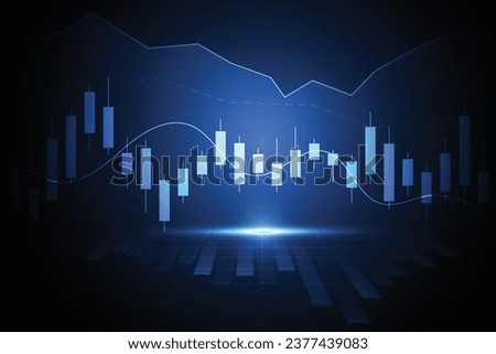 Business candle stick graph chart of stock market investment trading on white background design. Bullish point, Trend of graph. Vector illustration