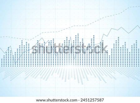 Business candle stick graph chart of stock market investment trading on white background design. Bullish point, Trend of graph. Vector illustration