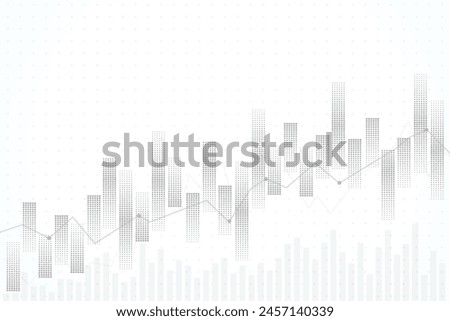 Business candle stick graph chart of stock market investment trading on white background design. Bullish point, Trend of graph. Vector illustration