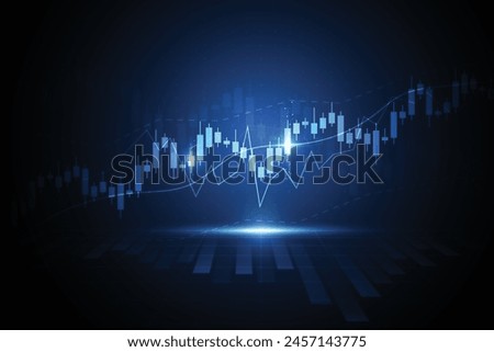 Business candle stick graph chart of stock market investment trading on white background design. Bullish point, Trend of graph. Vector illustration