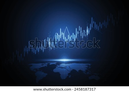 Business candle stick graph chart of stock market investment trading on white background design. Bullish point, Trend of graph. Vector illustration