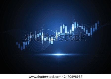 Business candle stick graph chart of stock market investment trading on white background design. Bullish point, Trend of graph. Vector illustration