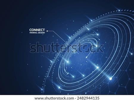 Abstract technology background with Big data. Internet connection, abstract sense of science and technology analytics concept graphic design. Vector illustration