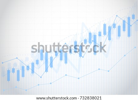 Business candle stick graph chart of stock market investment trading on dark background design. Bullish point, Trend of graph. Vector illustration