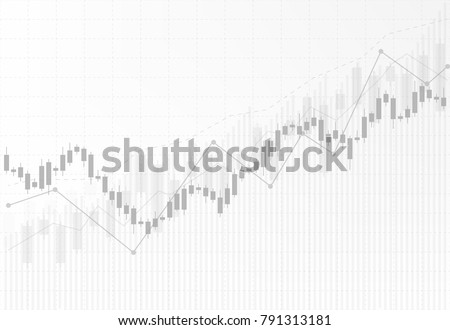 Business candle stick graph chart of stock market investment trading on white background design. Bullish point, Trend of graph. Vector illustration