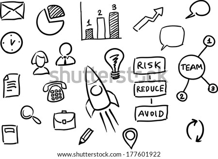 Vector illustration of whiteboard business presentation vector template. Easy-edit layered vector EPS10 file scalable to any size without quality loss. High resolution raster JPG file is included. 