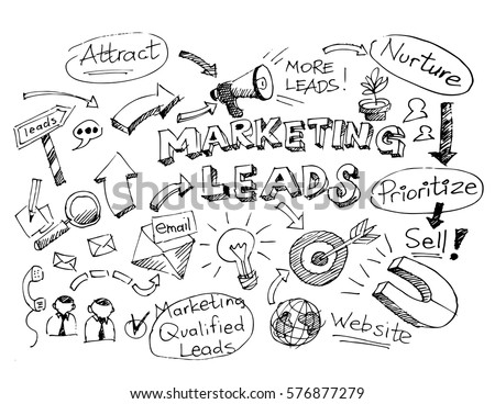 business doodle sketch marketing leads