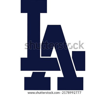 Los Angeles football team logo inspired artwork