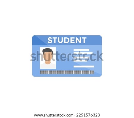 Student ID card, identity confirmation logo design. University, school, college identity card. Security, indentification concept vector design and illustration.
