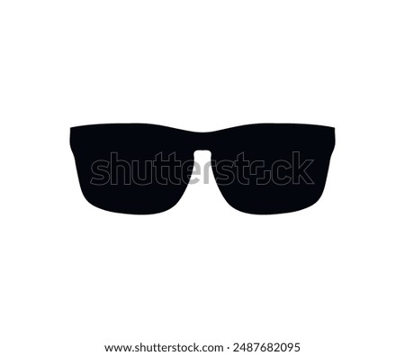 Sunglasses icon. Dark Glasses Icon. Black sunglass, mens glasses silhouette vector design and illustration.