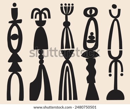 abstract object silhouette vector art