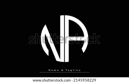 Alphabet letters Initials Monogram logo NA , AN