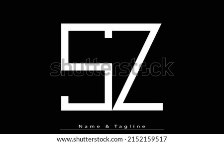 Alphabet letters Initials Monogram logo SZ , ZS Stock fotó © 