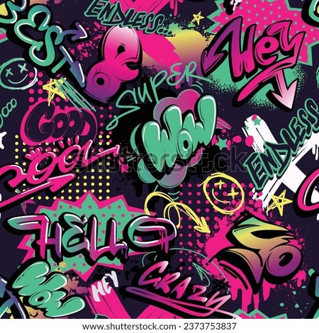 Similar – Image, Stock Photo wow Graffiti