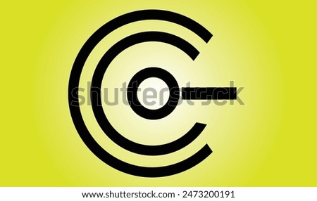 Letter CI logo template. Modern elegant logotype