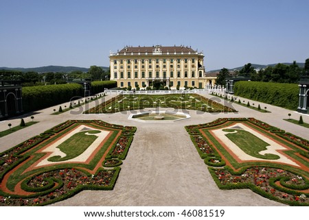 Building in Schonbrunn Palace UNESCO World Cultural Heritage in Vienna, Austria