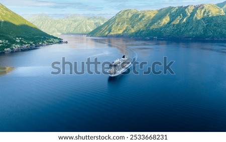 Similar – Image, Stock Photo View of Kotor Bay, Montenegro