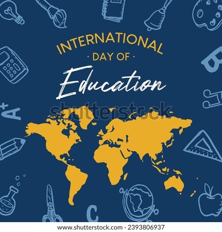 International Education Day, 24 January. International day of education vector.