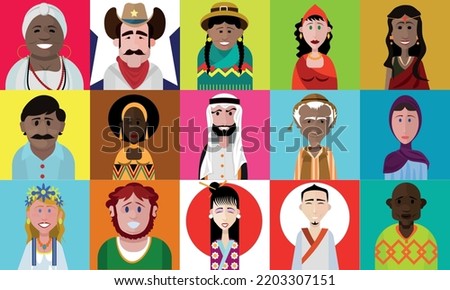 Diversity: people of different etnies nationalities and culture