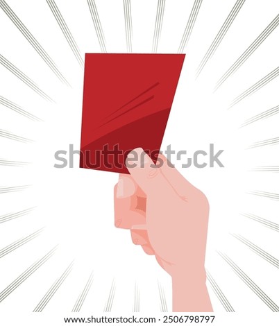 hand showing red card - sending off