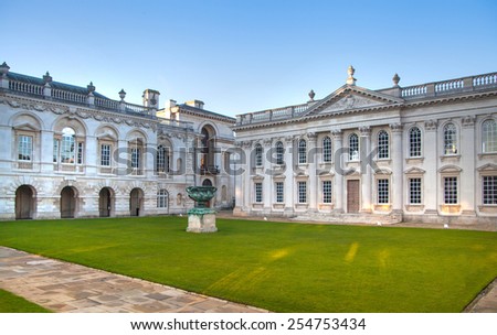 CAMBRIDGE, UK - JANUARY 18, 2015: Senate house (1722-1730). mainly used for the degree ceremonies of the University of Cambridge