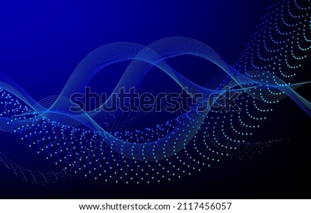 abstract color line curve and dot in navyblue background , great with product advertise data tecnology company vector eps Foto stock © 