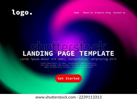 landing page template strom spiral techno theme background for website UI template business Annual reports, flyer, poster, magazine cover,brochure template friendly use vector EPS.