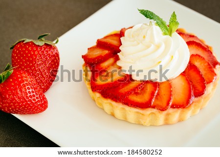 Organic Healthy All Natural Delicious Strawberry Tart Dessert