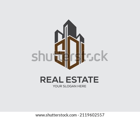 

Real Estate Logo Design. SDI Logo Design. Reality Logo Vector.